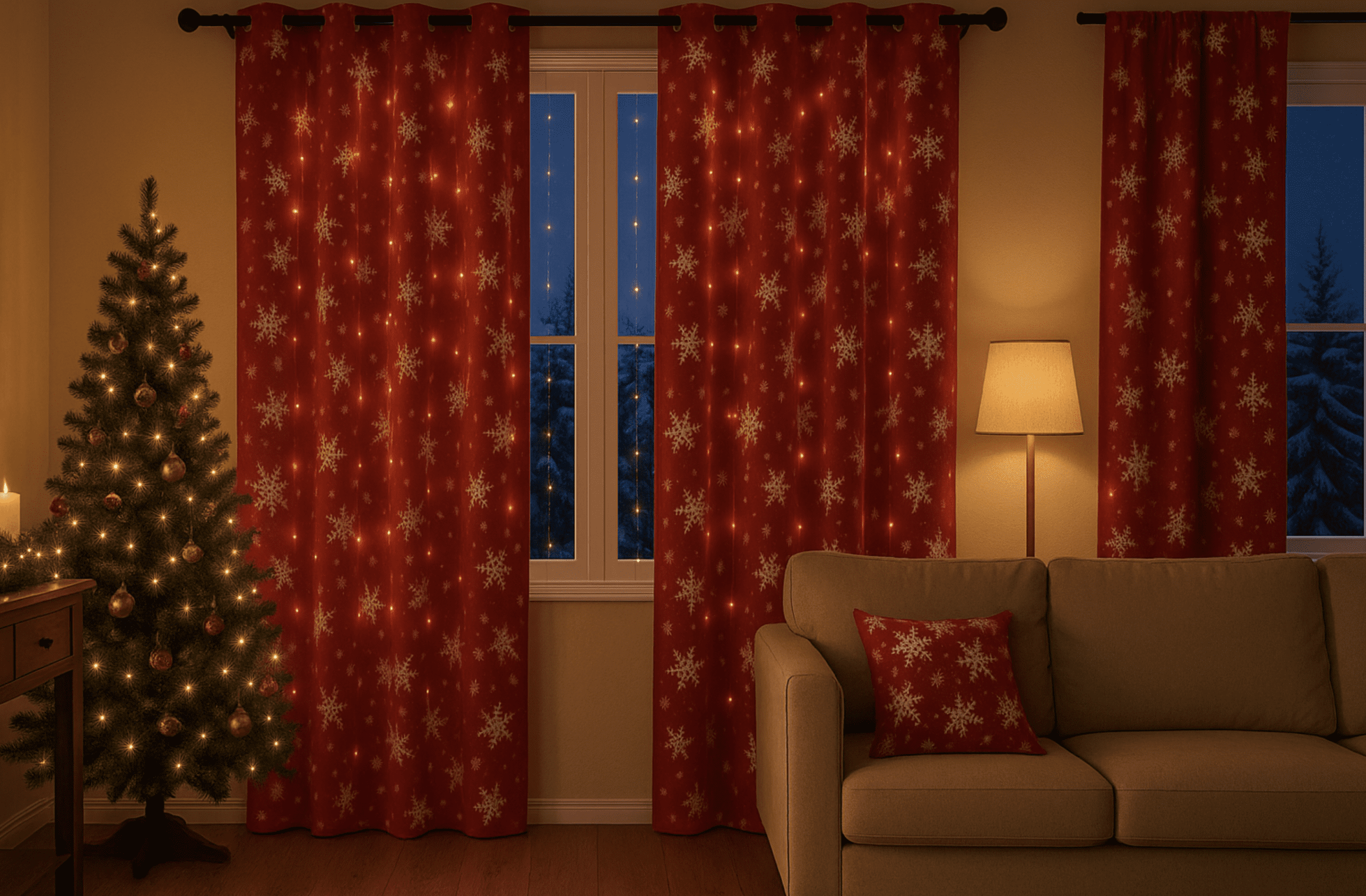 Świąteczny obrus na stolik lub szafkę RTV