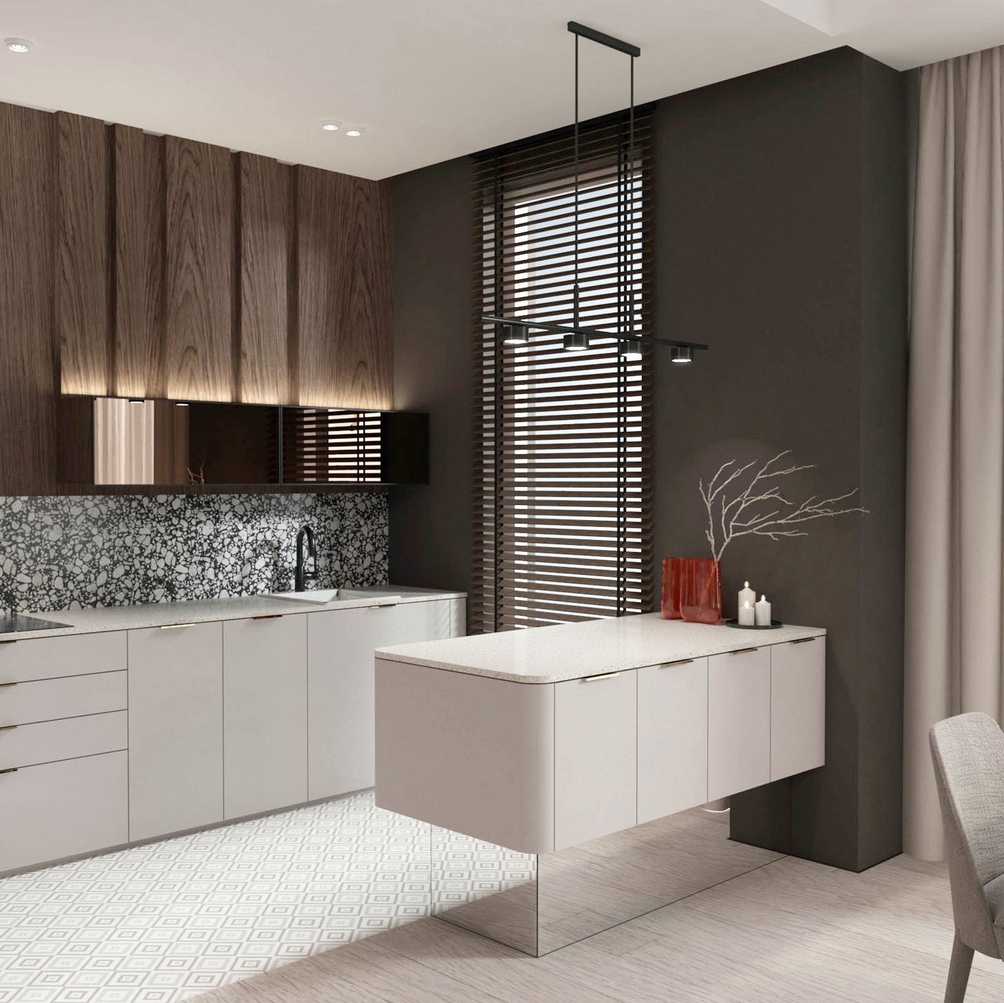 wizualizacja kuchni, projekt Estilo Design