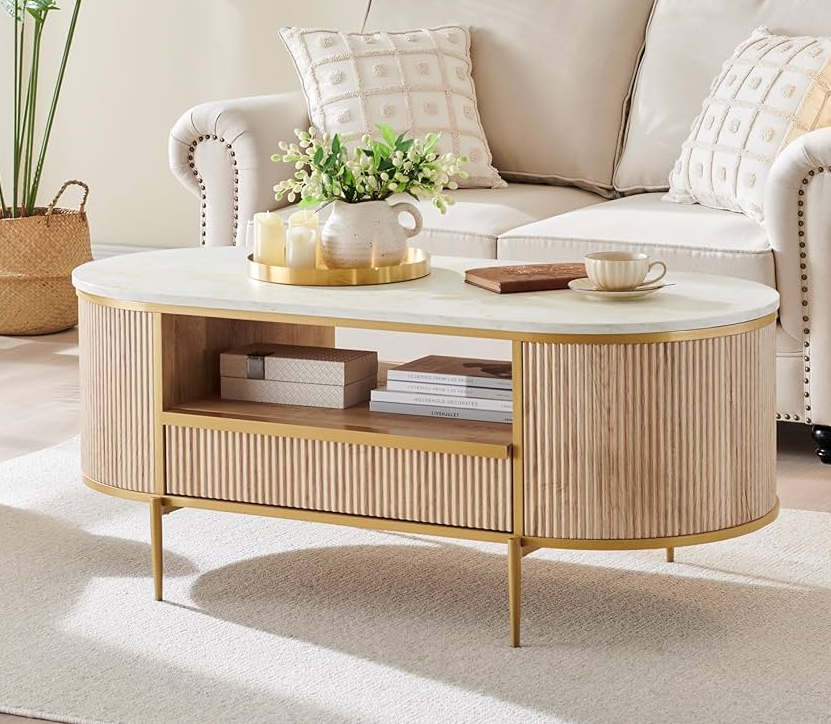 Owalne stoły i blaty