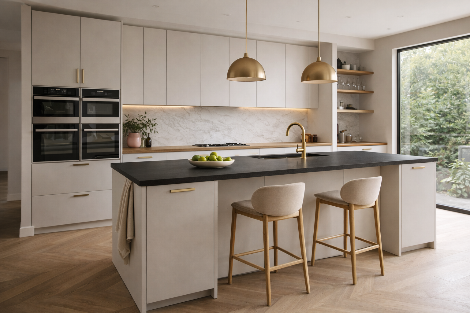 Złote lub mosiężne uchwyty i armatura